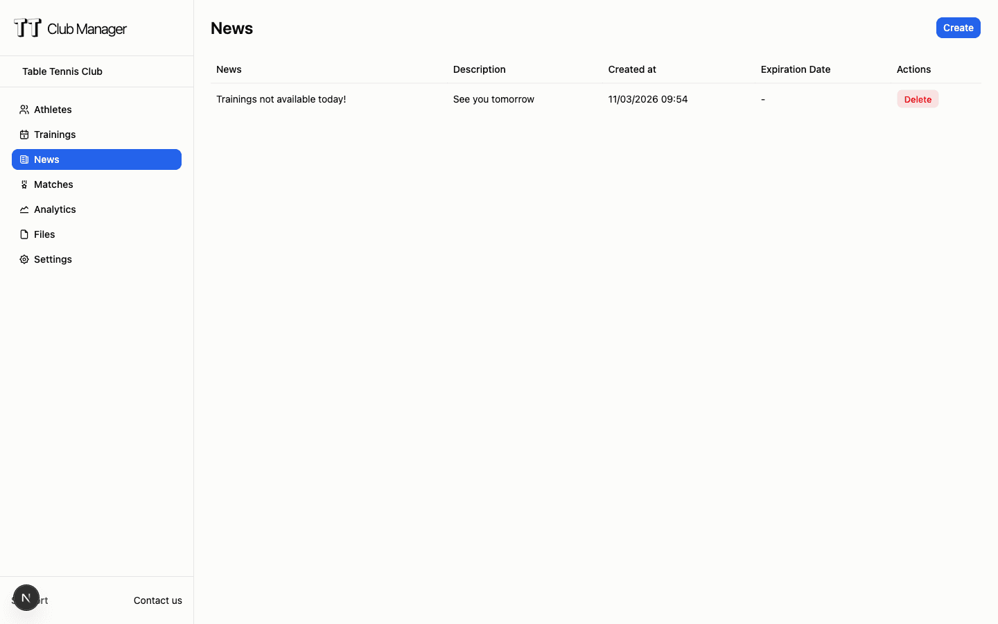 News management with push notification settings